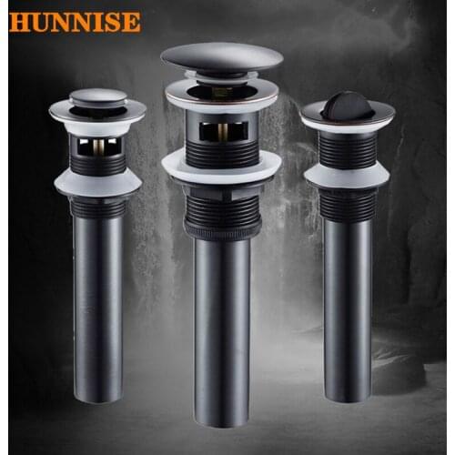 Basin Drain Wash Basin Sink Drain Black Basin Drain Pop Up Quality Brass Bathroom Basin Sink Pop Up Fashion Push Down Pop Up