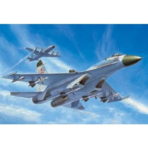 Trumpeter 01661 1/72 Scale Russian Su-27 Early Type Fighter Assembly Model Building Kits For Adults Hobby Toys Collection DIY