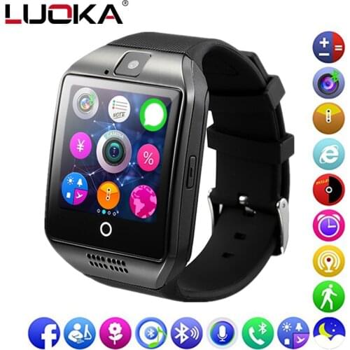LUOKA Bluetooth Smart Watch Q18 Support Sim TF Card Phone Call Push Message Camera Bluetooth Connectivity For IOS Android Phone