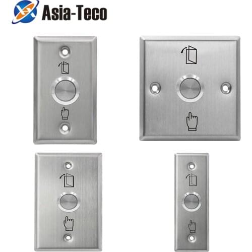 Stainless Steel Waterproof Exit Button NO/NC/COM Door System Push Exit Release Button Switch For Access Control Backlight Button