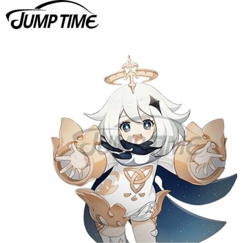 Jump Time 13 x 8cm Paimon Peeker Genshin Impact Creative Car Sticker Waterproof Decal Vinyl Decals Scratch-proof For JDM SUV RV