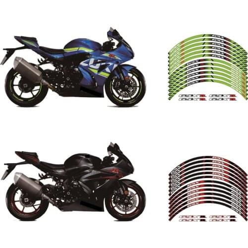 High quality motorcycle wheel decals waterproof Reflective stickers rim stripes For SUZUKI GSXR series GSXR 600 750 1000