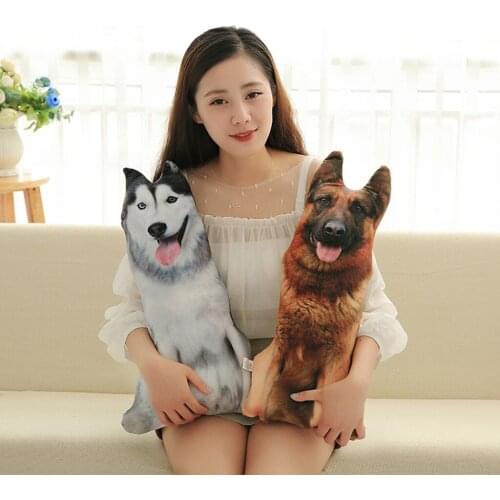 #Funny 3D Dog Print Dog Pillow For Print Creative Animal Cushion Lifelike Funny Throw Pillow For Sofa Cartoon Cotton Decoration