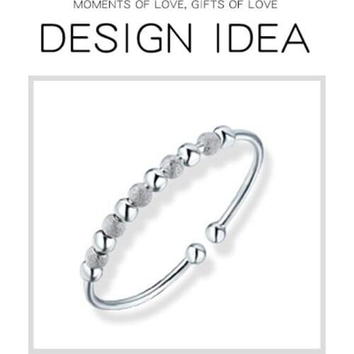 MADALENA SARARA Fashion Beaded Bangle 57mm Free Adjustable Sterling Silver 925 Bracelet Womens Fashion