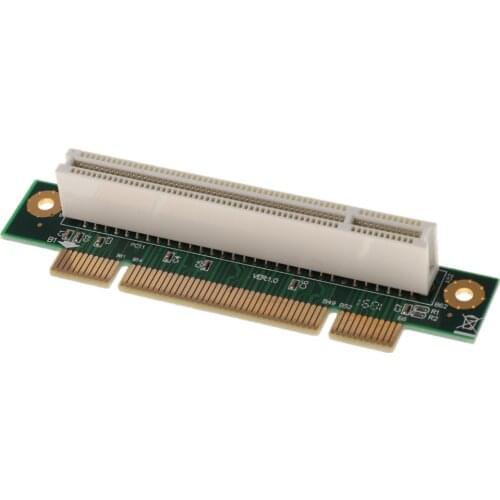 1 Pcs PCI 32Bit Riser Extension Card 90 Left Angle Adapter for 1U Chassis