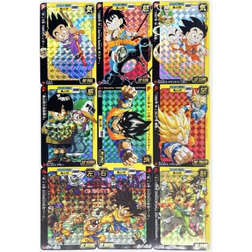 9pcs/set Dragon Ball Z GT Goku Super Saiyan 2 Heroes Battle Card Ultra Instinct Game Collection Cards
