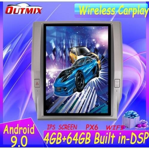 Android 9 Tesla Style PX6 Car Radio GPS Navigation For Toyota Tundra 2007-2013 Stereo Multimedia Player Head Unit Tape Recorder