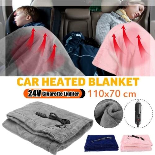 110x70cm Car Electric Heated Fleece Blanket Warm Winter Cover Heater heating Pad Quilt For Drive Sleep Travel