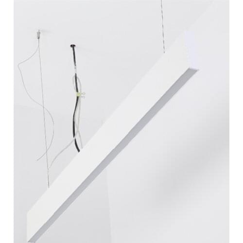 Free Shipping Living Room Office Linear Led Light Indoor Linkable Seamless Linear Lamp On Sale silver and white housing