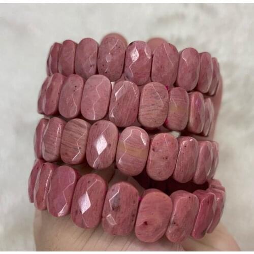 Natural Rhodonite stone beads bracelet natural stone bracelet DIY bracelet for woman wholesale
