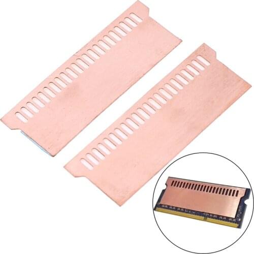 Pure Copper Notebook Gaming Laptop Memory Heatsink Cooling Vest 0.5mm Radiator RAM Memory Cooler Heat Sink