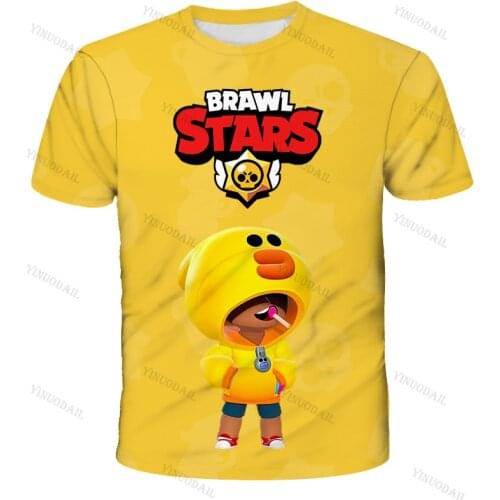 Browlers Kids T-shirt Mr.P and Shooting Star, Game 3d Shirt Boys Girls Tops Tshirt Baby Clothes Shoot Shark Leon Child Wear