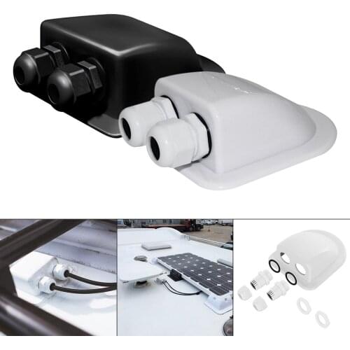 Double Wire Entry Gland Box Junction Box Cable Box Solar Panel Roof Wire Entry Gland Box for Vehicle Home Solar Panels