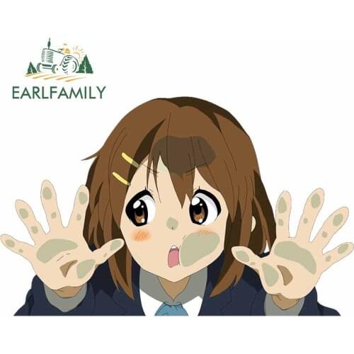 EARLFAMILY 13cm x 8.1cm For Anime Girl Car Truck Decal Auto Refrigerator Car Stickers Scratch-Proof Waterproof Sunscreen Decor