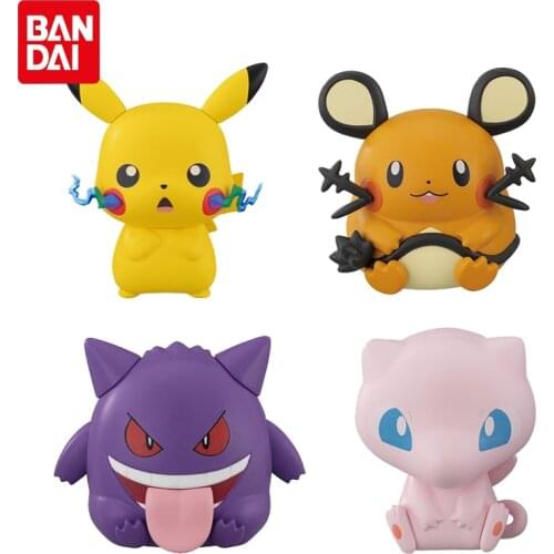Bandai Genuine Pokemon Anime Figures Gashapon pikachu Mew Dedenne Gengar Action Figure Collections Model Toys Gifts For Children
