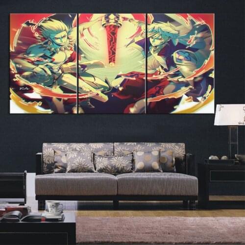 HD Prints Posters Modular Art Pictures 3 Pieces Anime Absolute Demonic Front: Babylonia Canvas Paintings Living Room Home Decor