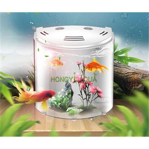 Creative desktop fish tank small aquarium Watch goldfish bowl Ecological acrylic durable Convenience ATS-320