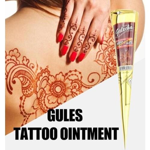 Natural Indian Henna Tattoo Ointment Waterproof Body Paint Henna Art Colorful Cream Temporary Tattoo Paste Body Art Paint