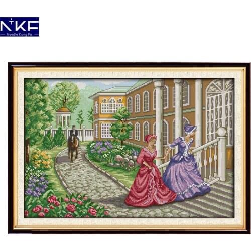 NKF Go Home Pattern DIY Kit Handmade Craft Needlework Cross Stitch Set Embroidery Printed Design Stitching Home Decor