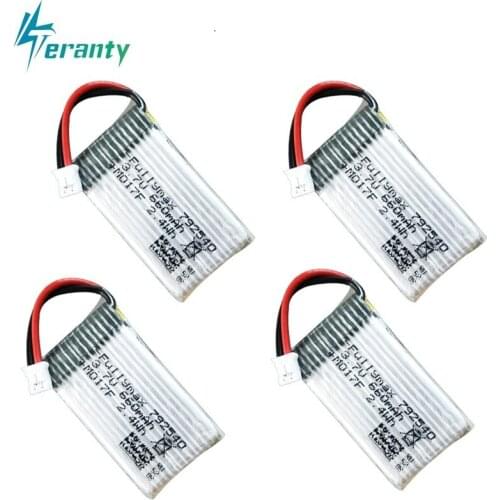 Original Battery For F121/F110S Quadcopter Parts 3.7v 660mAh Lipo Battery 3.7V 660mAh 25Cbattery PH2.0 792540 1Pcs