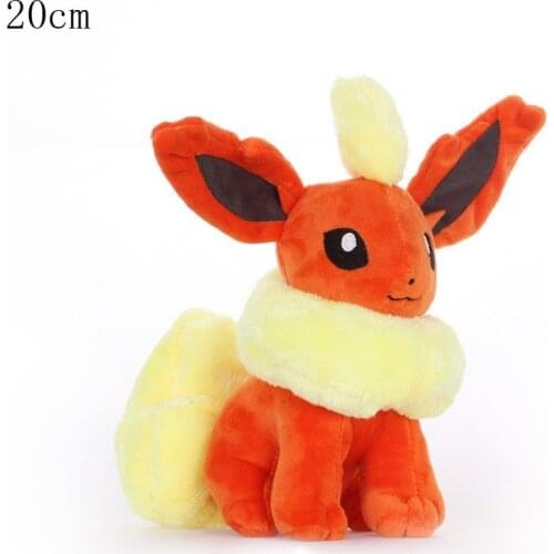 1pcs 20cm kawaii Flareon Plush Toys Doll Cartoon Flareon Pendant Soft Stuffed Toys for Children Kids Birthday Christmas Gift