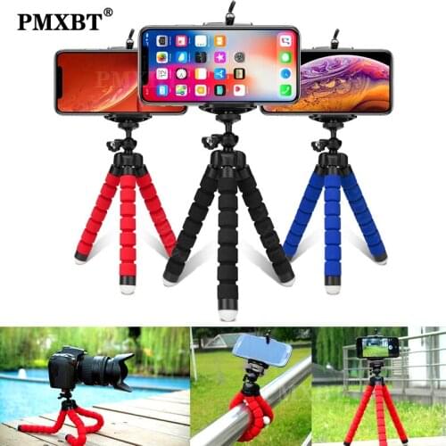 PMXBT Mobile Phone Holder Tripod Desktop Stand Simulation Octopus Random Bending Stand Pull Force Buckle Stand For Xiaomi iphone