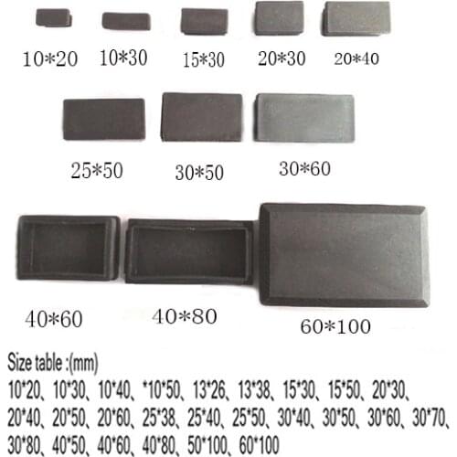 Oblong 2 Plug,30 40 50 60 100 oblong rectangle plastic table insert end feet cap cover blanking tube plug pad chair table leg