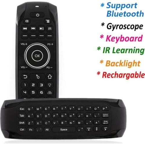G7BTS for Bluetooth 5.0 Gyroscope Air Mouse Mini Keyboard 5 ir Learning Backlight for Bluetooth Smart TV Box PC Remote Control