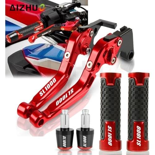 Motorcycle CNC Adjustable Brake Clutch Levers Handle Bar Grips Handbar Ends FOR APRILIA SL1000 SL 1000 2000-2004 2003 2002 2001