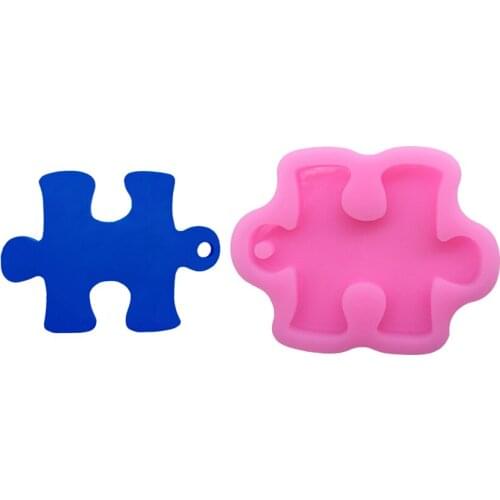 Puzzle Silicone Sugarcraft Cupcake Baking Mold Keychains Mold Fondant Cake Decorating Tools