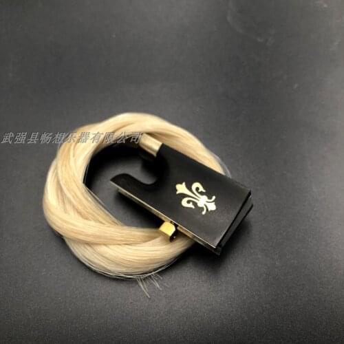 Ebony Violin bow frog installed horse hair copper mounted