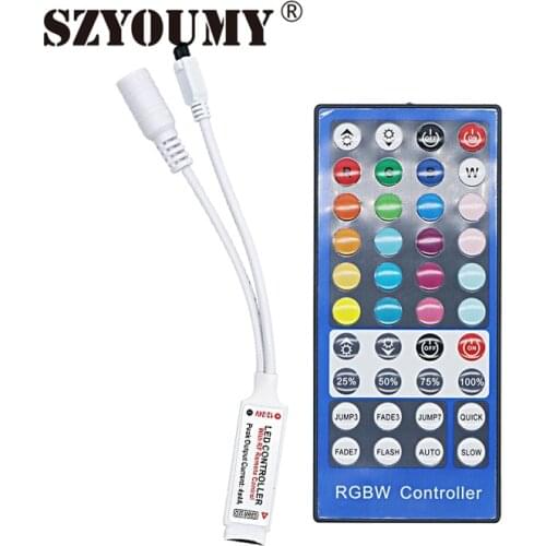 SZYOUMY 40 Keys Remote LED Controller Mini Type For RGBW LED Strip Light DC12-24V 50PCS/LOT DHL Shipping