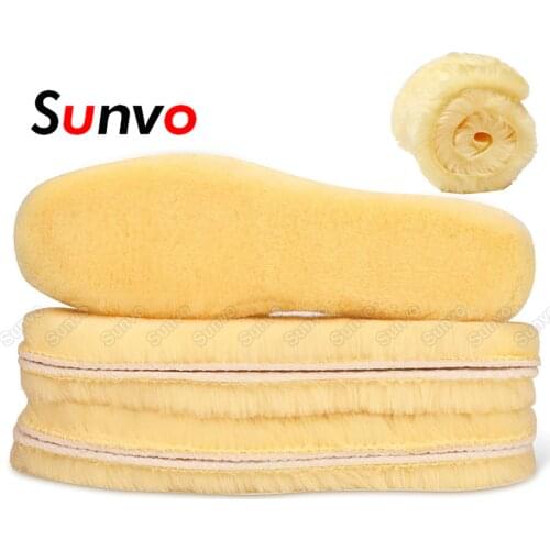 Sunvo Unisex Thermal Insoles for Shoes Winter Snow Boots Pad Imitation Wool Keep Warm Heated Insoles Feet Care Insert Cushion