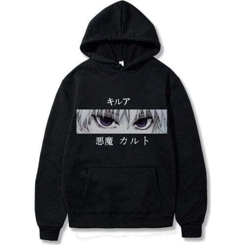 Bonitos sudaderas con capucha para hombre Hunter X Hunter hombres mujeres sudaderas Killua Zoldyck Hisoka 90s Anime Hoody Street