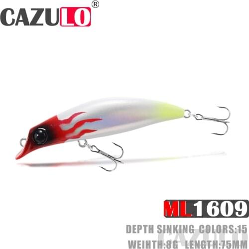 Popper Fishing Lure Accesorios Iscas Artificiais Weights 8g 75mm Bait Sinking Trolling Articulos De Pesca Pike Fish Goods Leurre