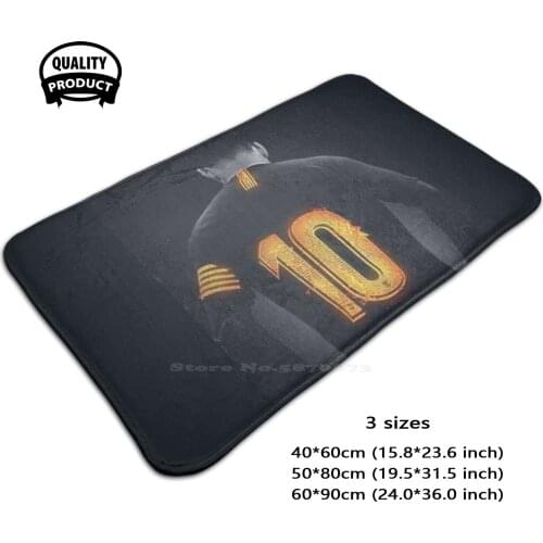 Comfortable Door Mat Rug Carpet Foot Pad Football Player Sport Character Ball Soccer Athletic