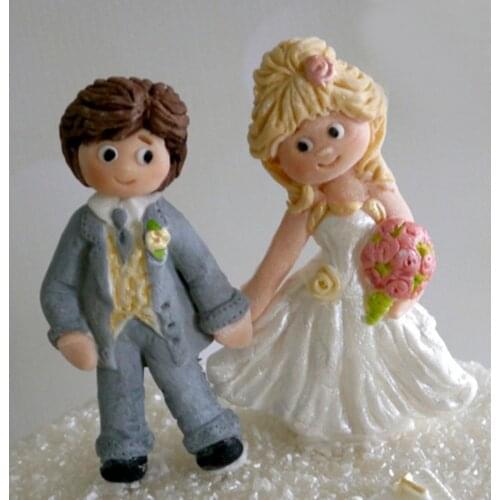 Decoration Creative DIY Wedding Series Bride and Bridegroom Shaped Silicone Fondant Cake Molds Chocolate Silicon Mold Mould