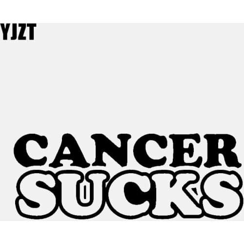 YJZT 13.2CM*4.9CM CANCER SUCKS Diesel Car Sticker Vinyl Decal Black/Silver C3-0947