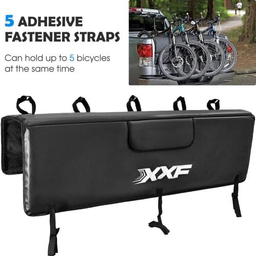 Tailgate Cover Protection Pad Mountain Bike Pick-up Pad with 5 Bike Frame Fixing Straps for Truck