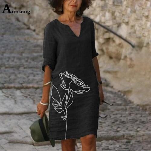 2021 Plus size 3xl Women Elegant Patchwork Flower Print Dress O Neck Bohemian Dress Summer Casual Knee-Length Dresses Robe Femme