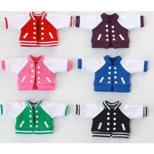 1PCS High Quality Baseball Coat Clothes for Blyth, Azone, Middle Blyth, Ixdoll, OB11, 1/6 1/8 BJD Doll Outfits Accessories
