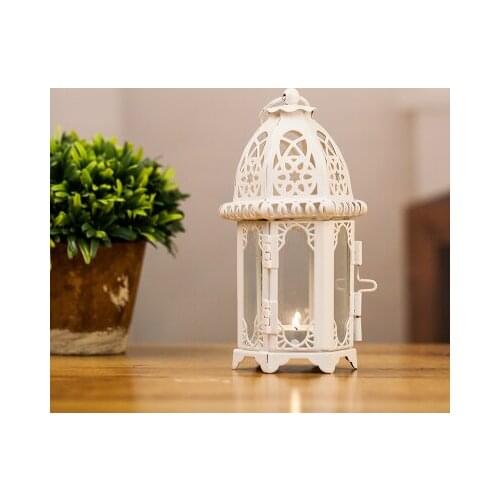 10Pcs/lot Morocco Black Iron Lantern Candle Holder For Wedding Favors Gift Home Decorations Supplies Free Shipping