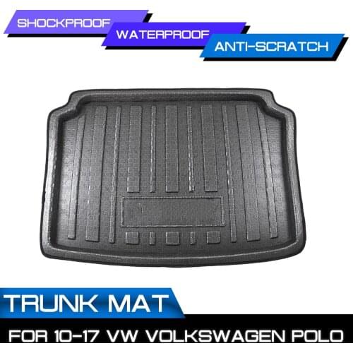 Car Floor Mat Carpet Rear Trunk Anti-mud Cover For VW Volkswagen Polo 2010-2017