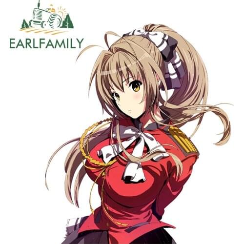 EARLFAMILY 13cm x 11.2cm For Amagi Brilliant Park Funny Car Stickers Sunscreen Decal Refrigerator Scratch-proof Decoration