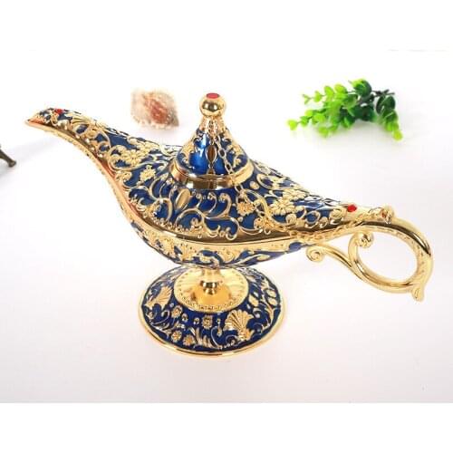 Aladdin magic lamp medium 21*11 creative decoration wishing lamp metal home decoration housewarming gift