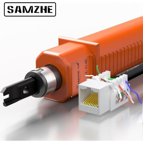 SAMZHE Punch Down Tool For Seating Wire into Terminal Cut off Terminated Wire Telecom Block Insertion Tool