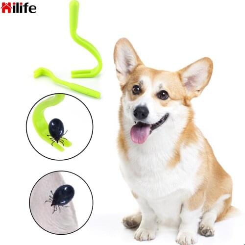 Dog Cat Groomer Scratching Flea Hook Louse Hook 2pcs/set Tick Remover Tools Pet Comb Crowbar Shape Human Flea Tweezers