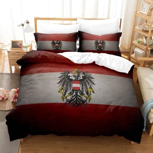 Austria Flag Bedding Set Single Twin Full Queen King Size Europe America Developed Country Bed Set Kids Bedroom Duvetcover Sets