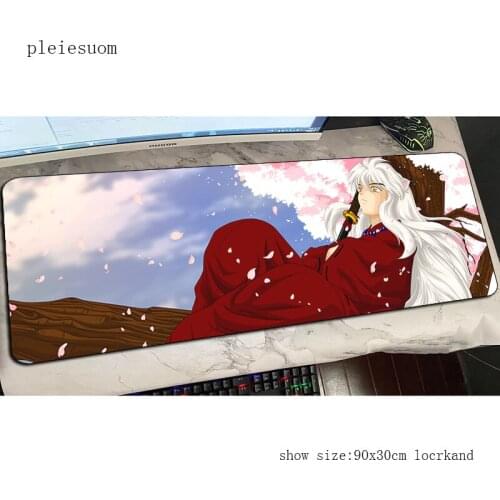 Inuyasha mouse pad 900x300x4mm Computer mat pc gaming mousepad large wrist rest padmouse keyboard games gamer desk