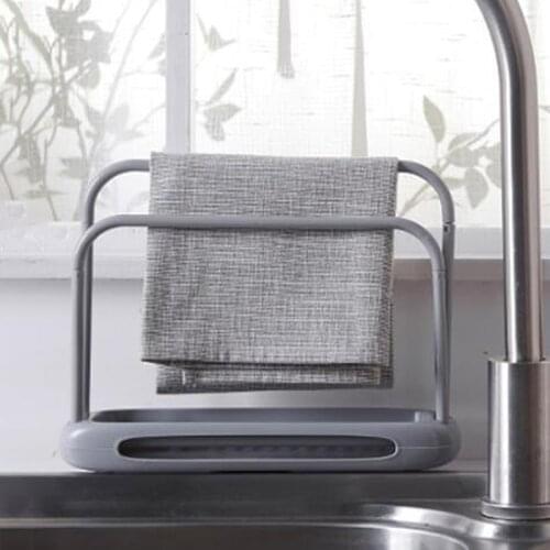 Kitchen Dishcloth Holder For Towel Rag Hanger Sink Sponge Holder Rack Shelf For Bathroom Dish Cloth Detachable Organize